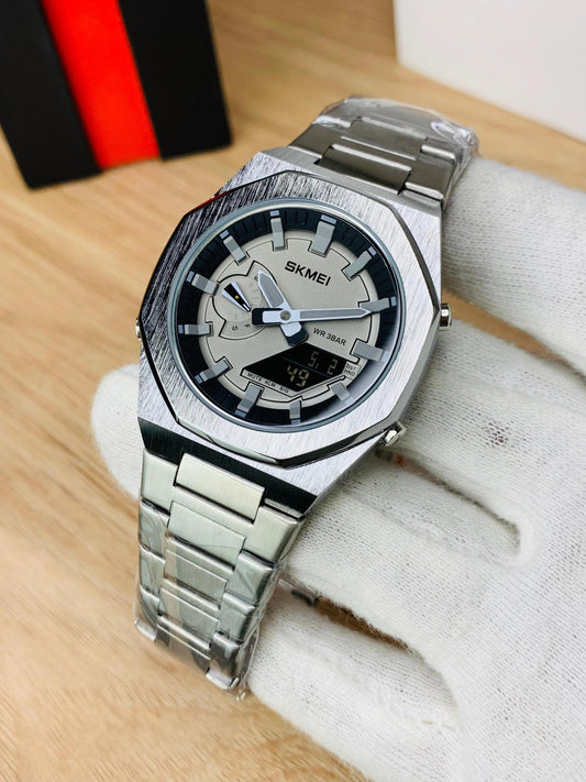SKMEI 1816 Dual Time Men's Quartz Analog Digital LED Mens Watch - Tech Space